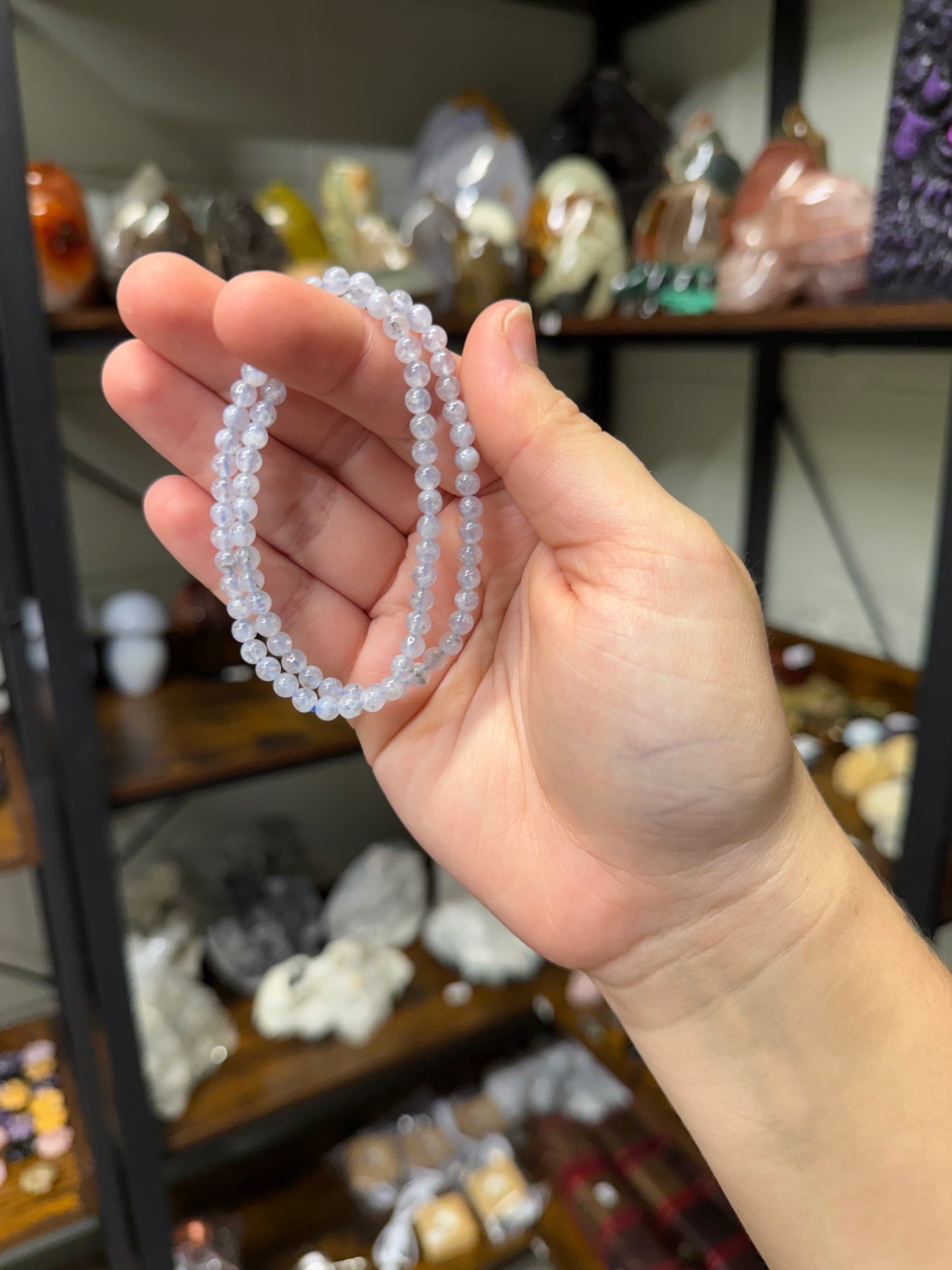 4mm Blue Lace Agate Bracelet