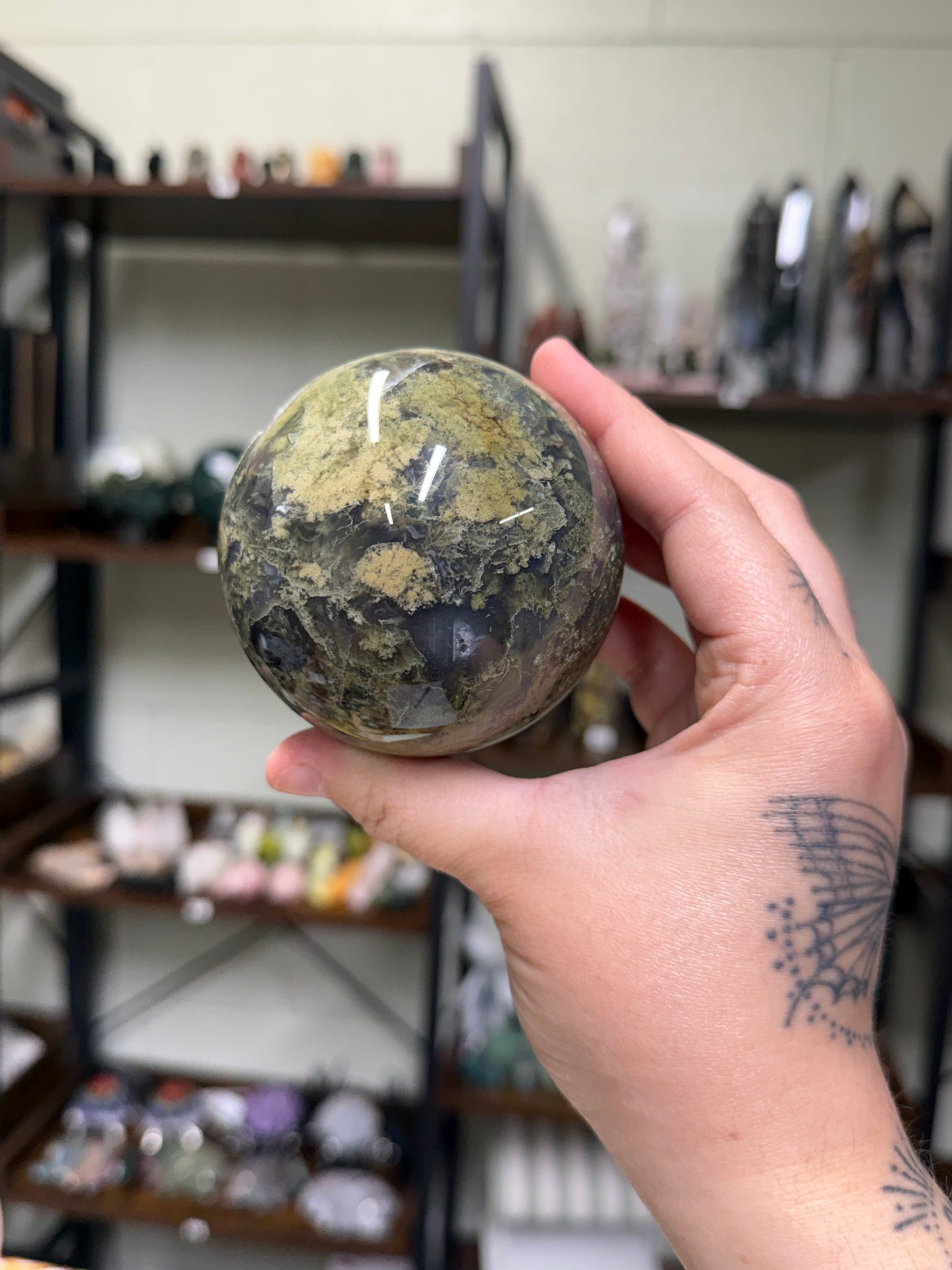 Moss Agate Sphere (30b)