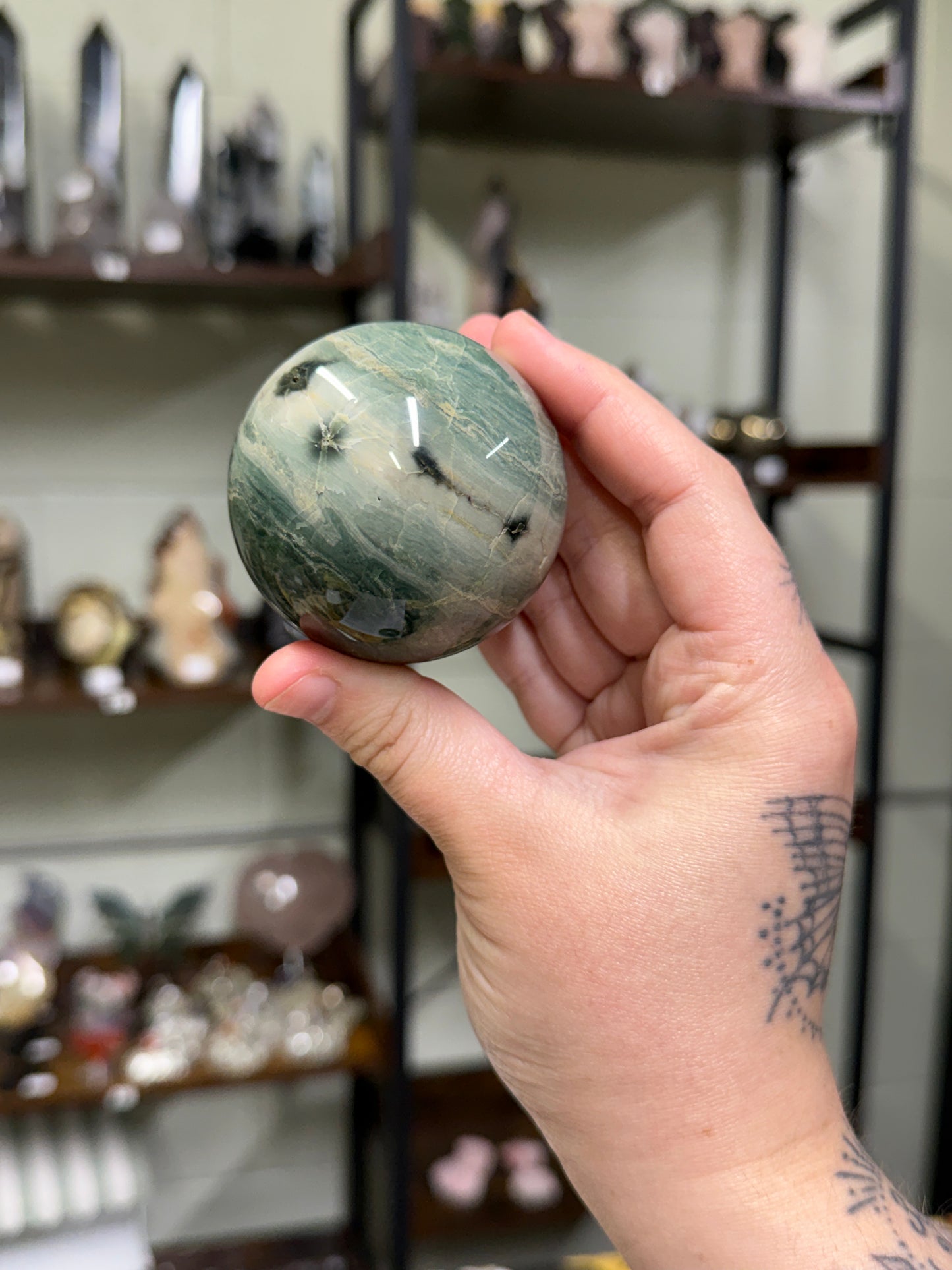Green Sea Jasper Sphere (17)