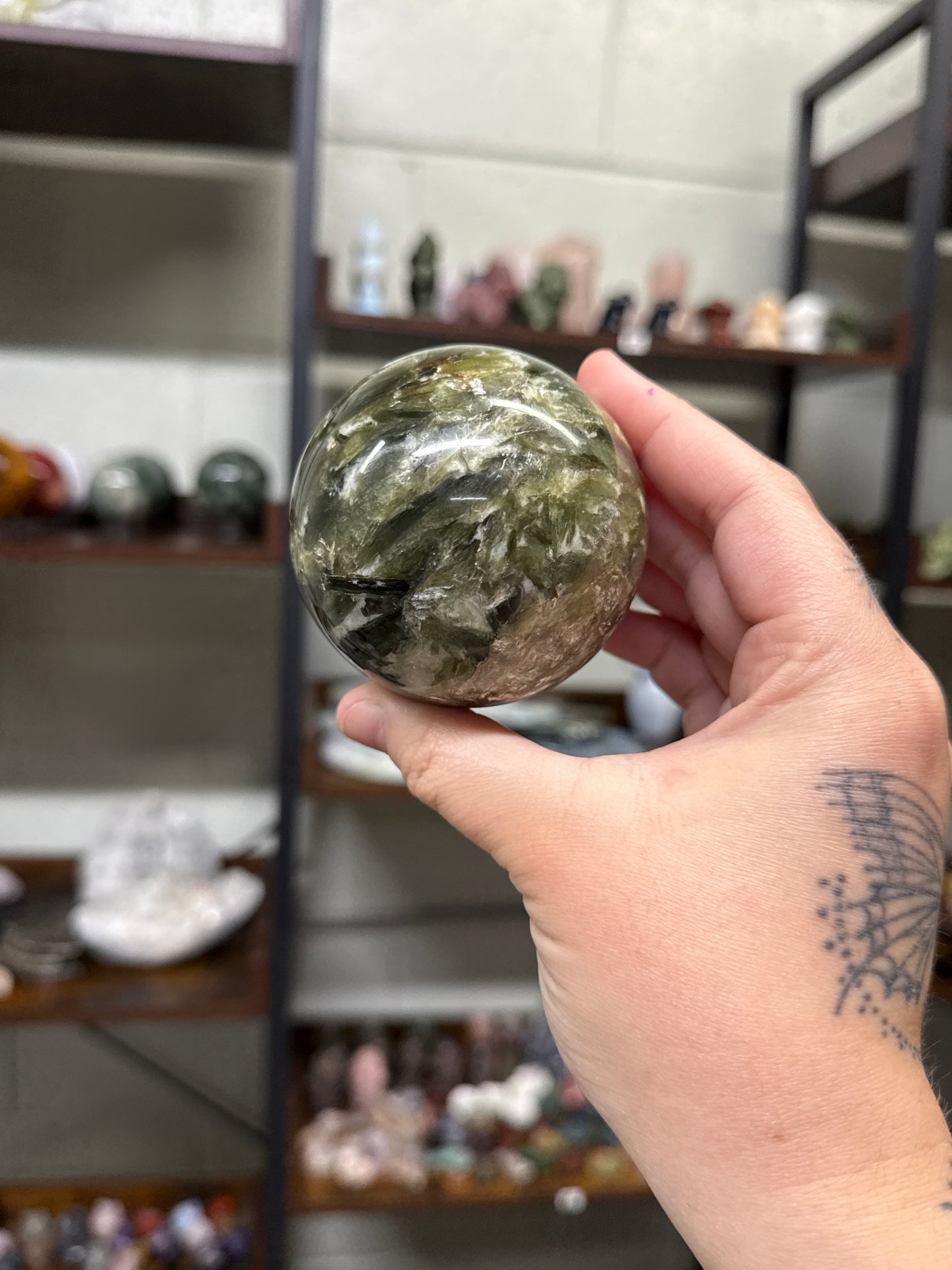 Green Mica Sphere (35)