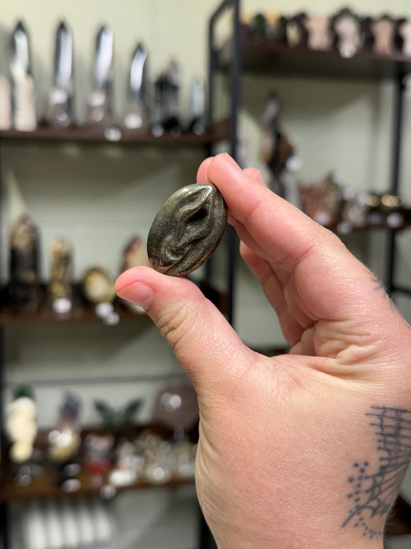 Pyrite “Yoni” Carvings