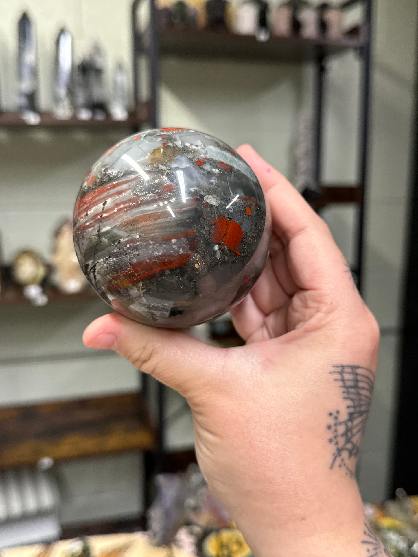African Bloodstone Sphere (46)