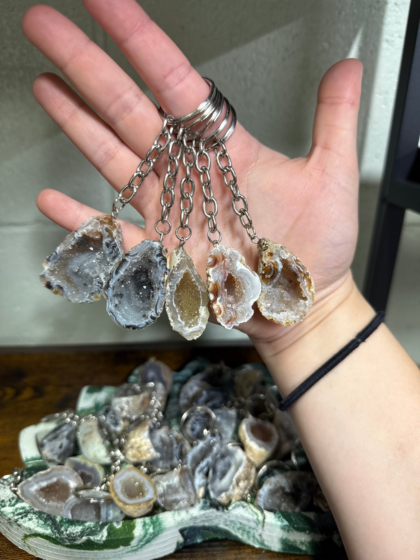 Geode Keychains