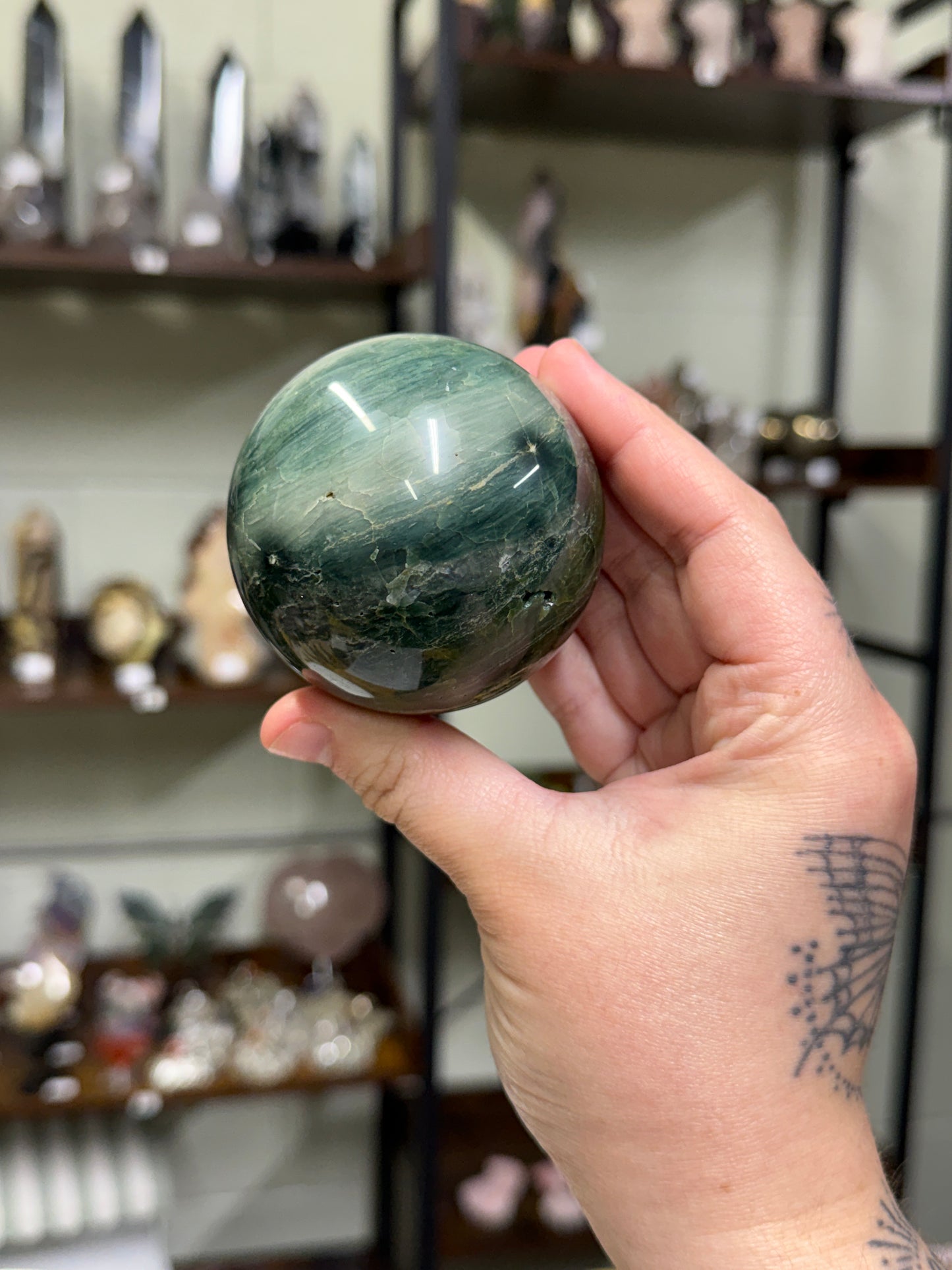 Green Sea Jasper Sphere (20)