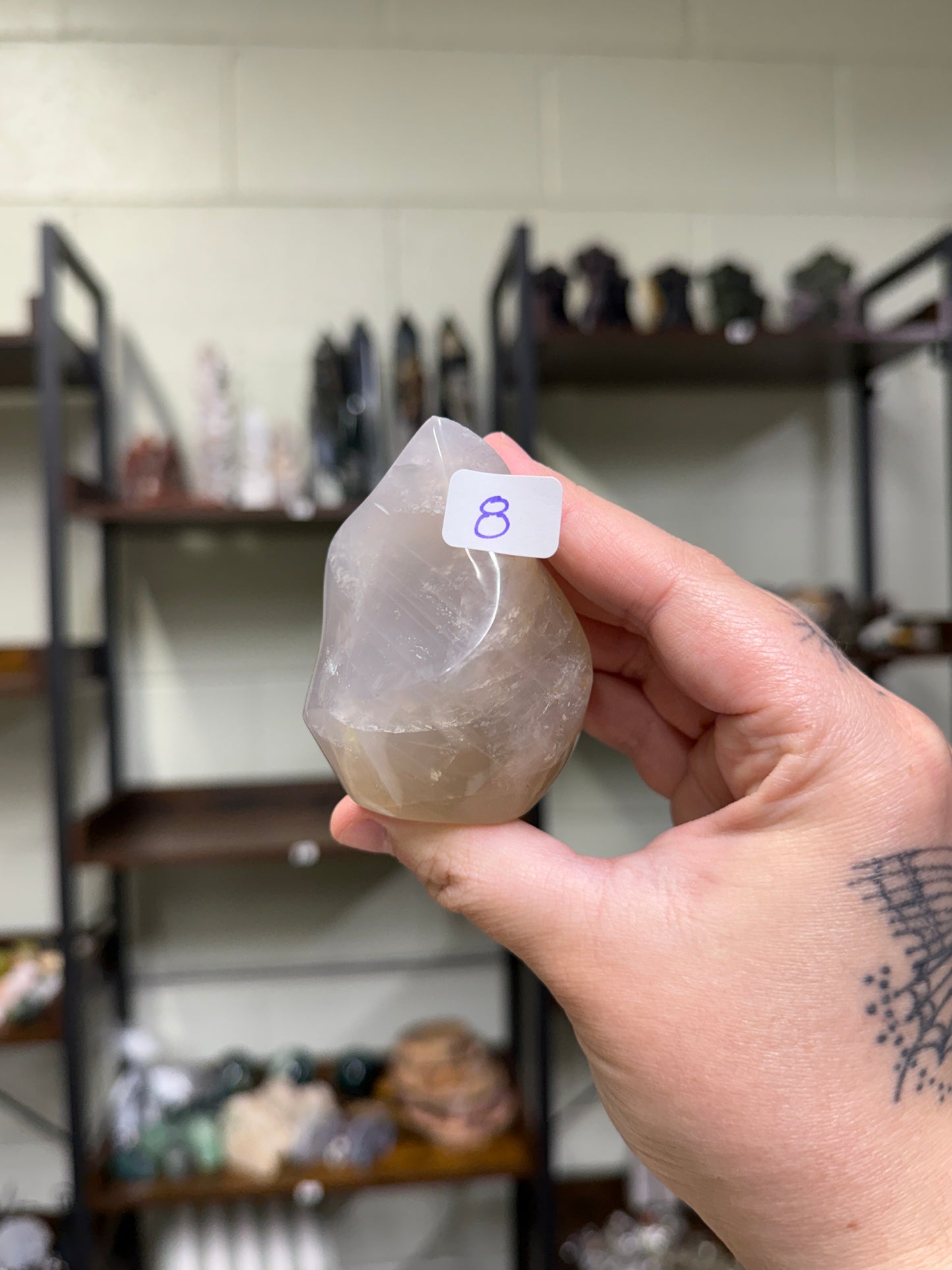 Blue Rose Quartz Flames