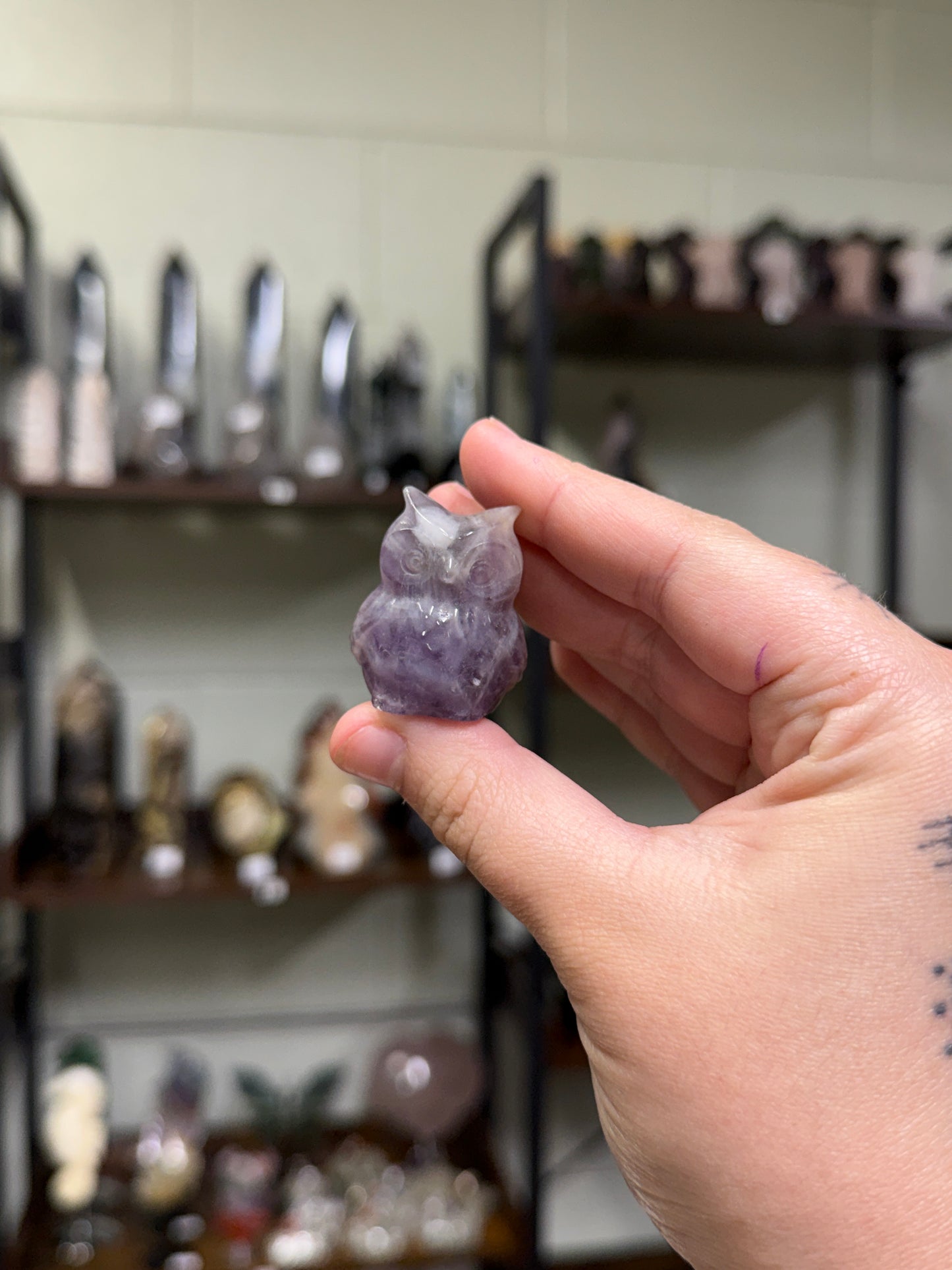 1.5” Amethyst Owl