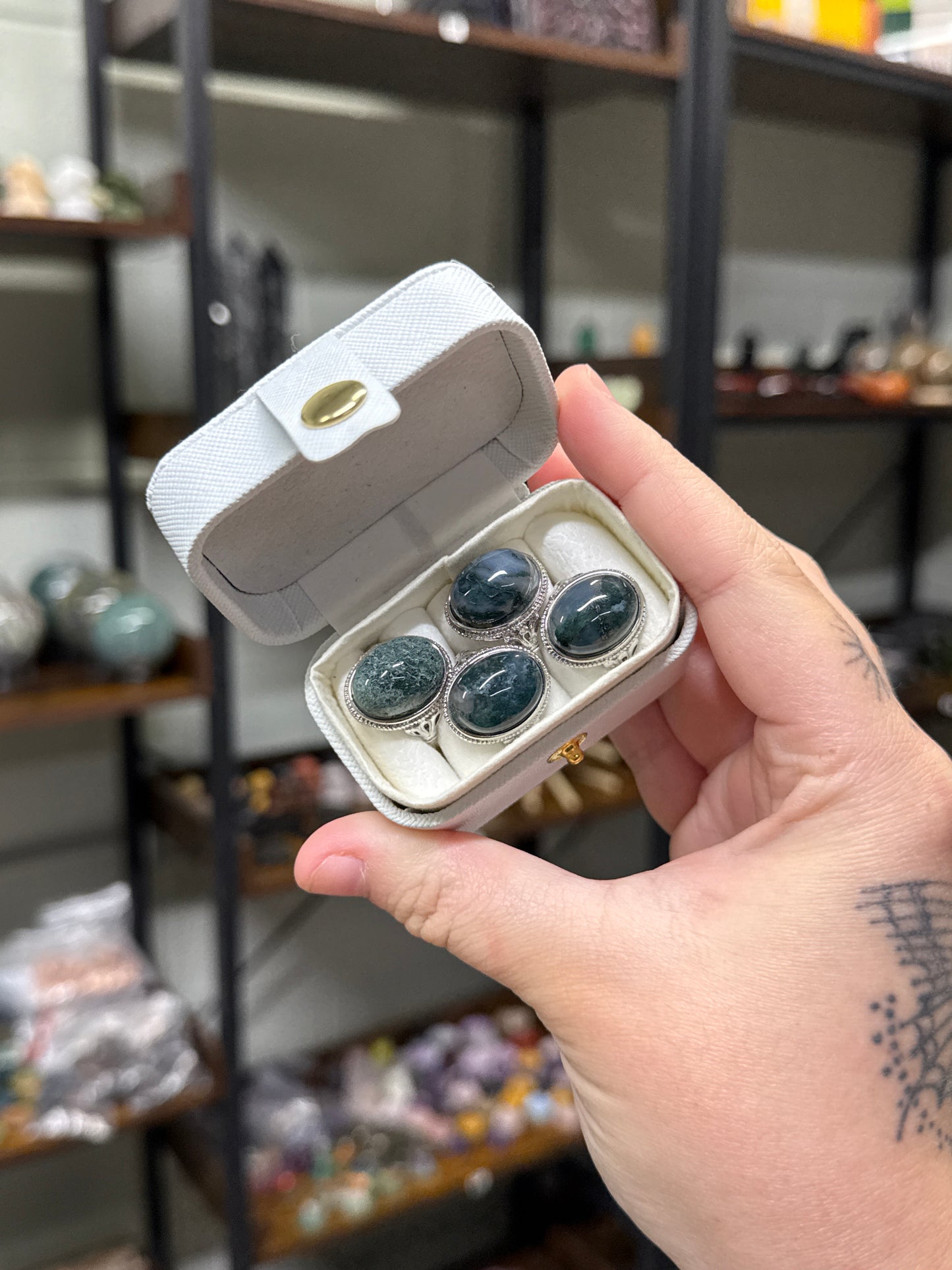 Moss Agate Rings
