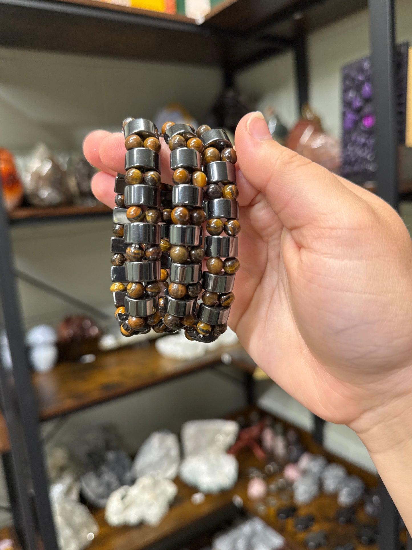 Tigers Eye & Hematite Bracelet