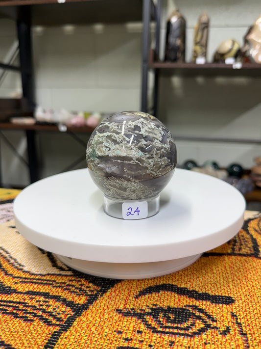 Moss Agate Sphere (24)