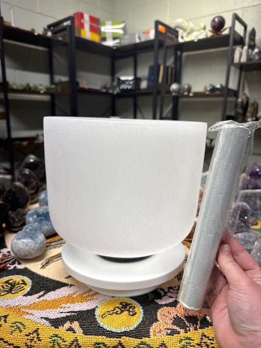 9” Frosted Glass Singing Bowl