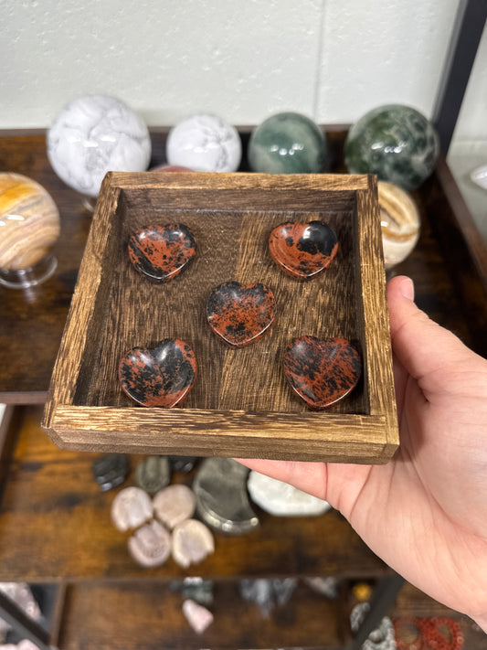 Mahogany Obsidian Mini Heart Bowls