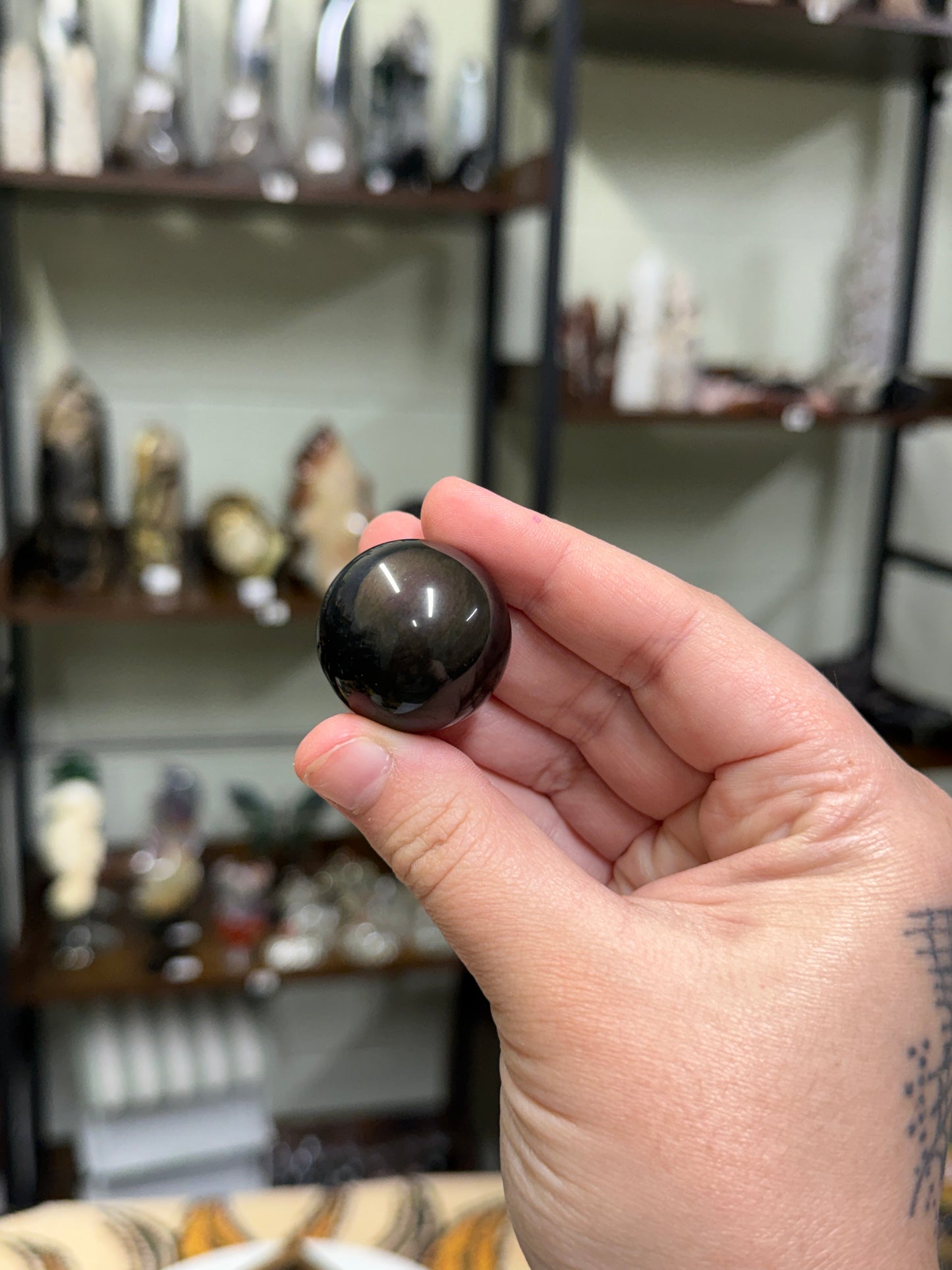 Rainbow Obsidian Spheres