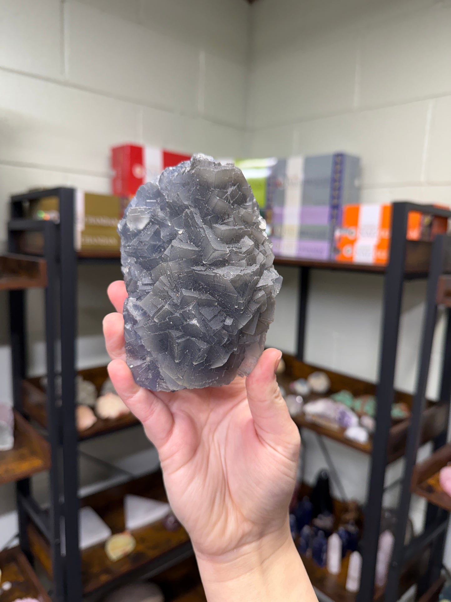 Blue Cubic Fluorite Specimen