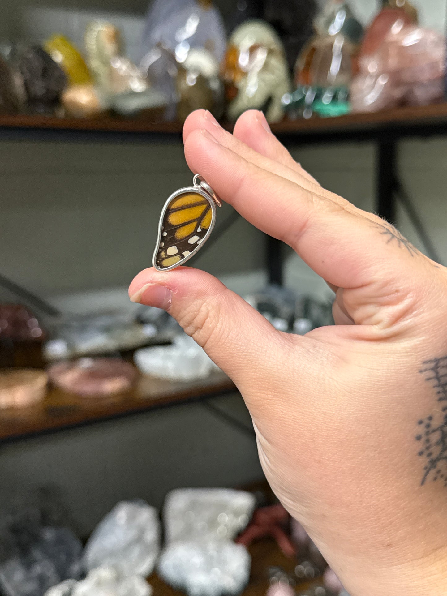 Real Monarch Butterfly Pendant