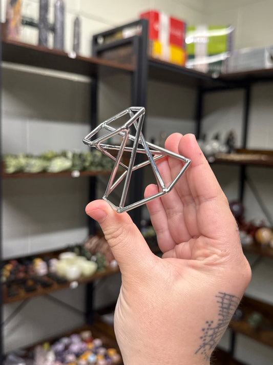 Silver Spiral Sphere Stand