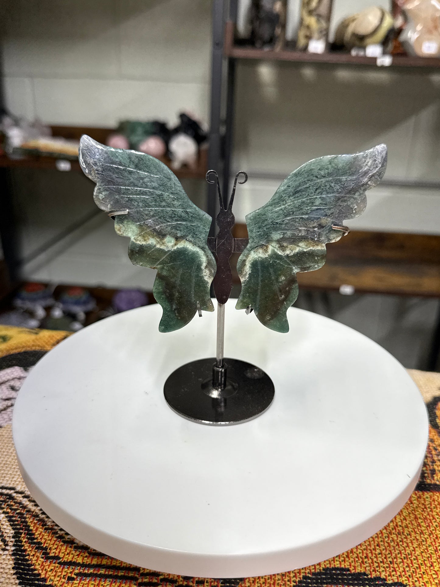 Moss Agate Butterfly Wings