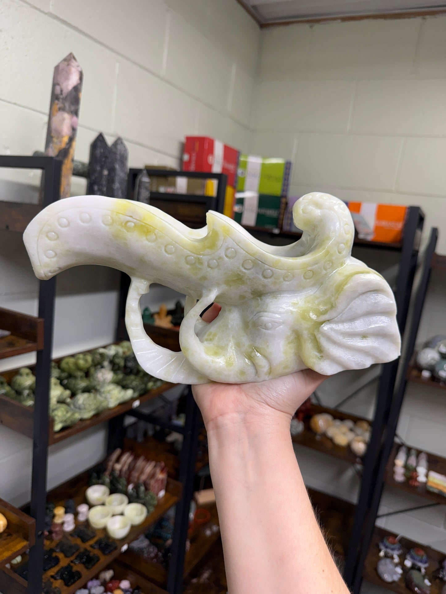 Jade Elephant Wine Bottle Holder