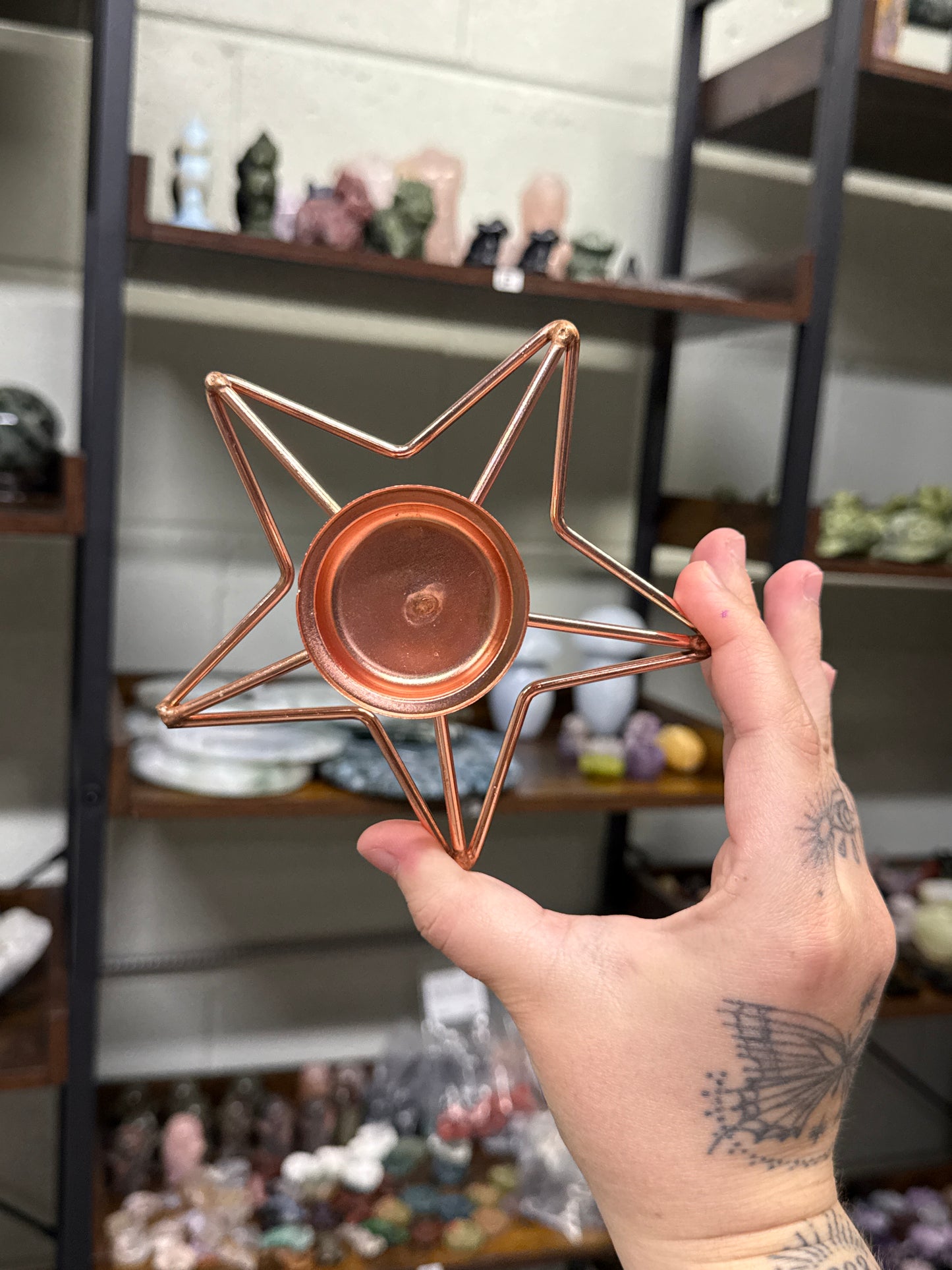 Rose Gold Star Sphere Stand