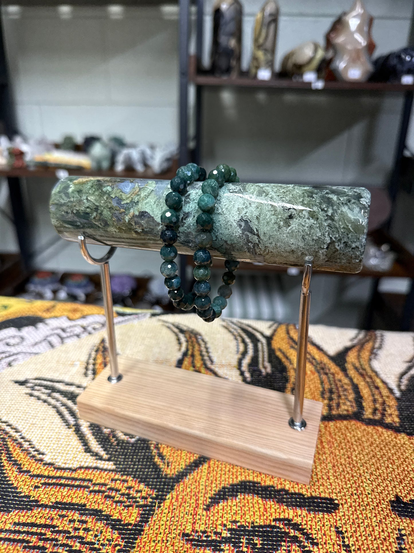 Faceted Moss Agate Bracelets