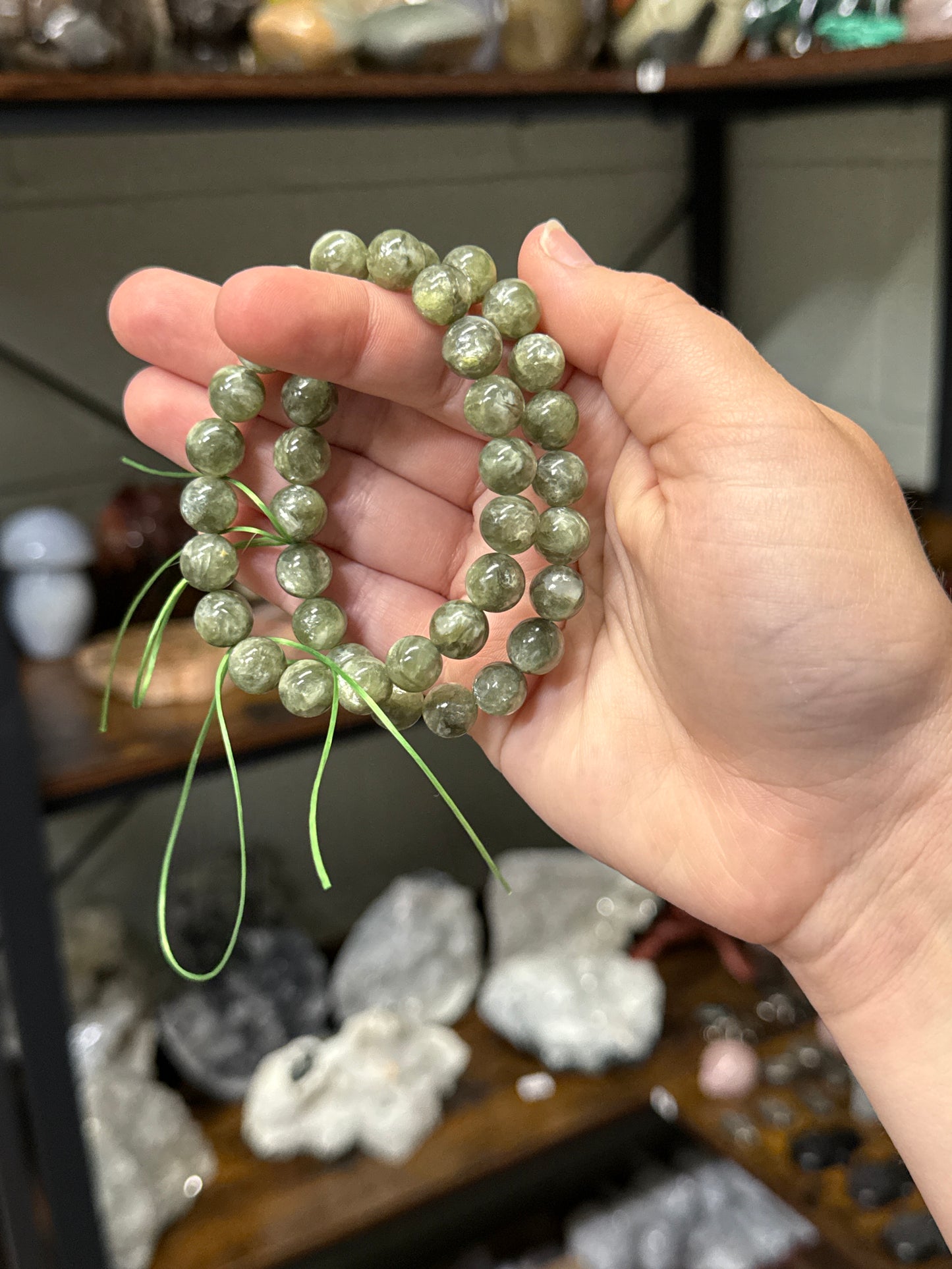 Green Mica Bracelets