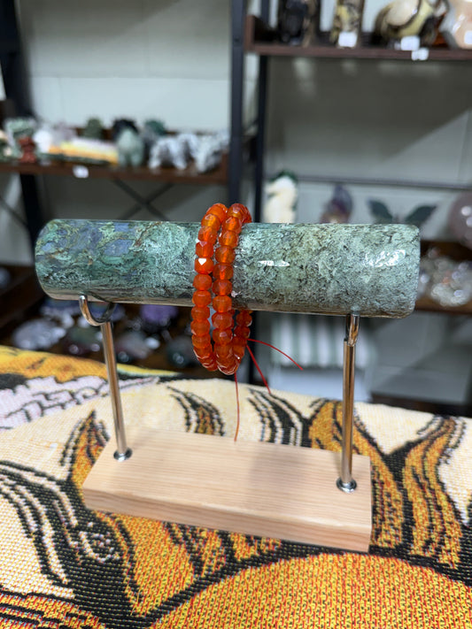 Faceted Carnelian Bracelets