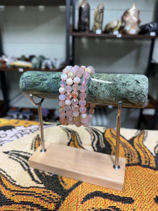Faceted Flower Agate Bracelets