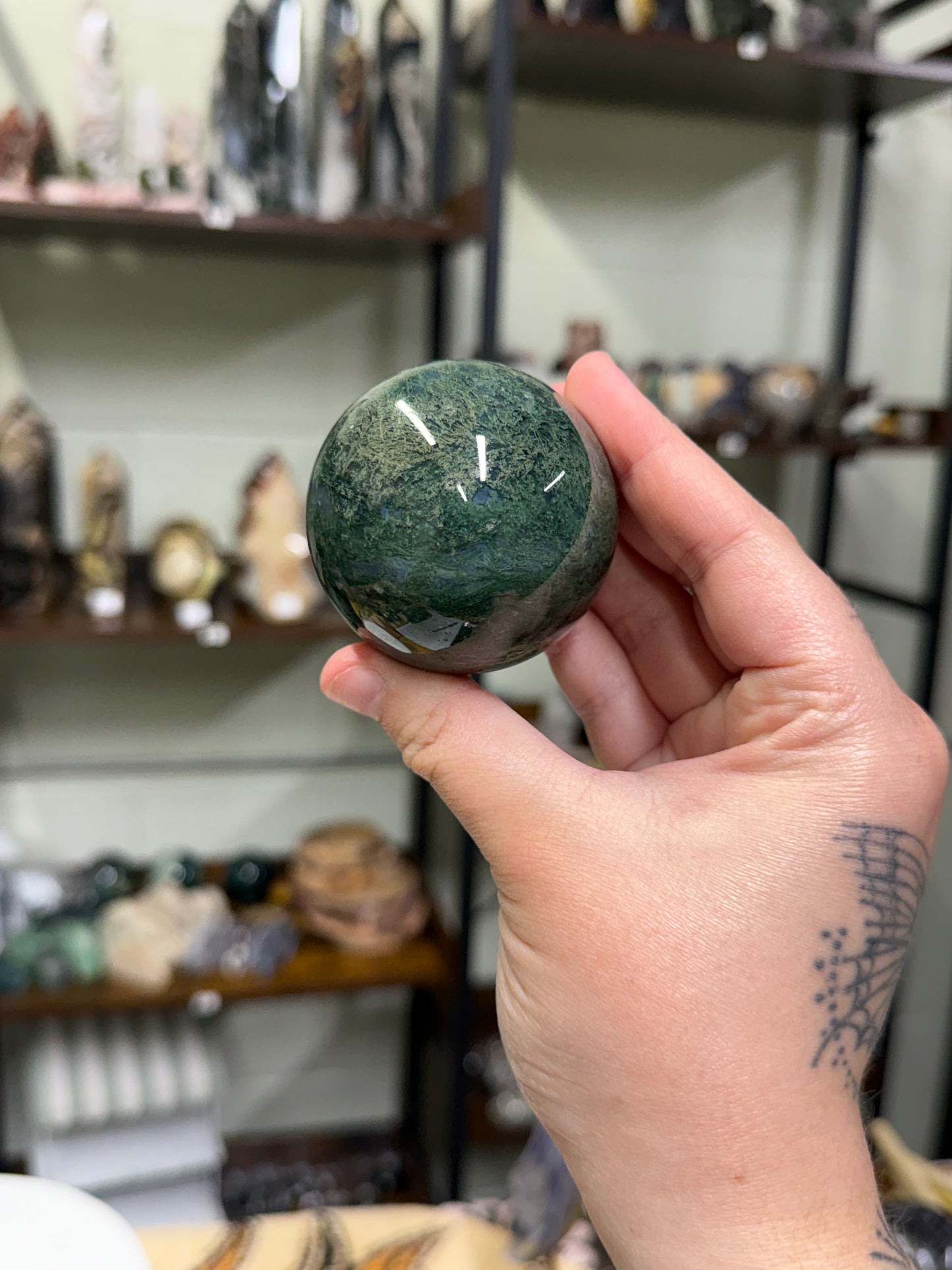 Moss Agate Sphere (12)