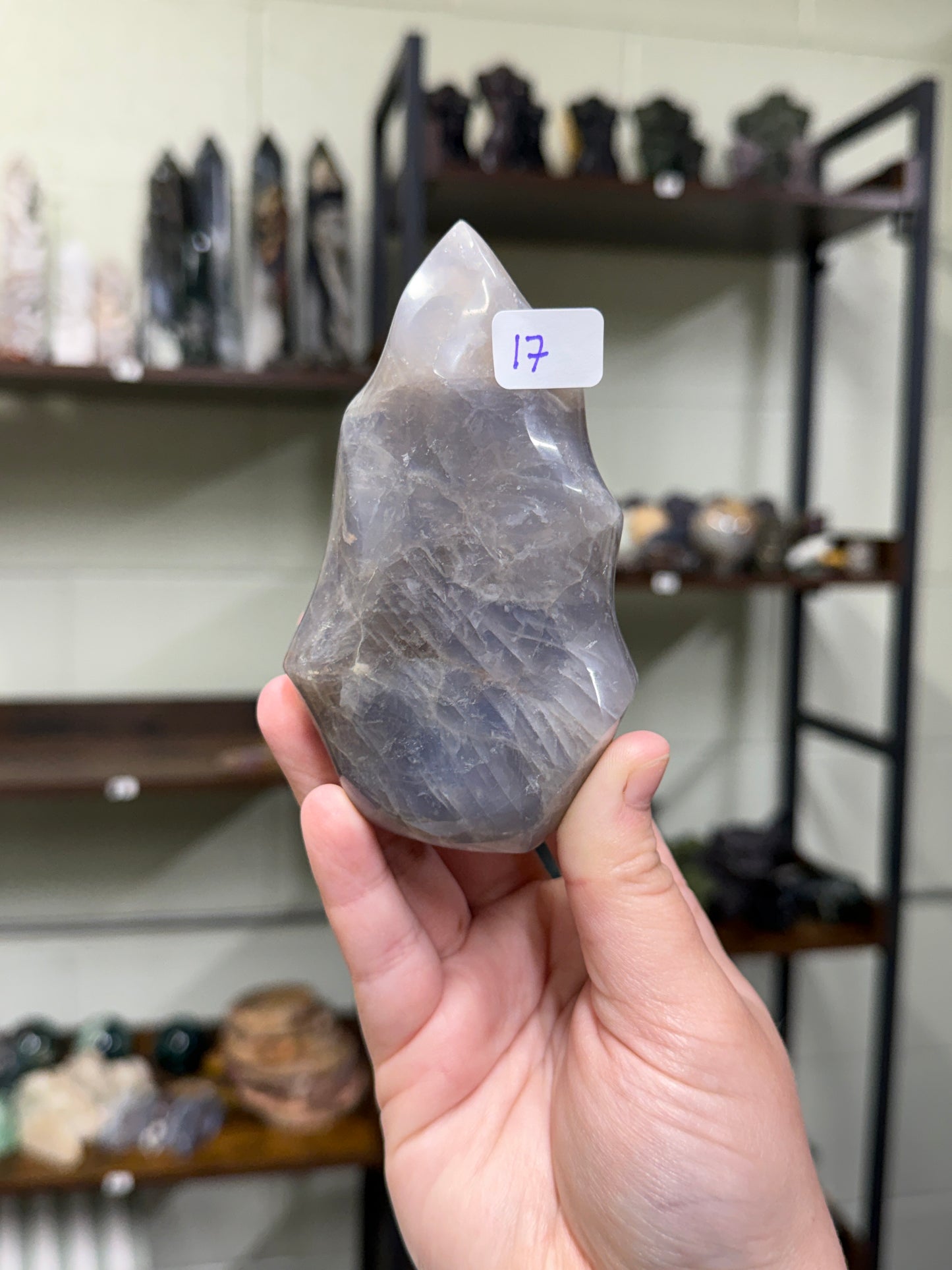 Blue Rose Quartz Flames