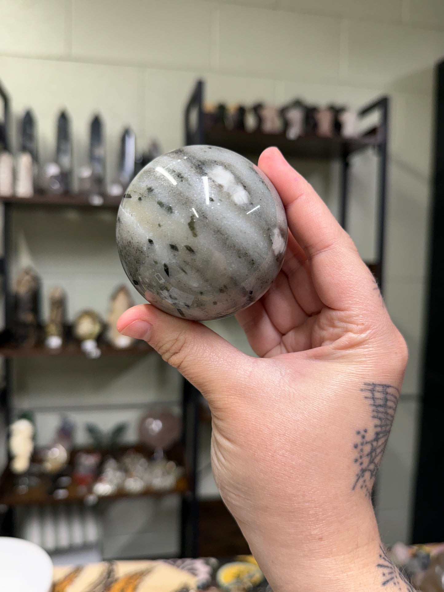 Green Tourmaline Sphere (20b)