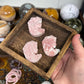 Pink Opal Medusa Carvings