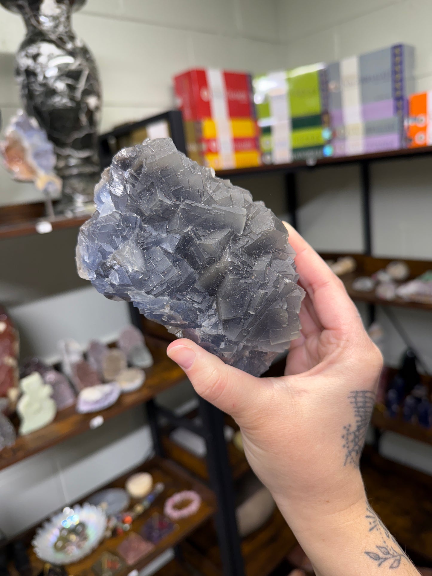 Blue Cubic Fluorite Specimen