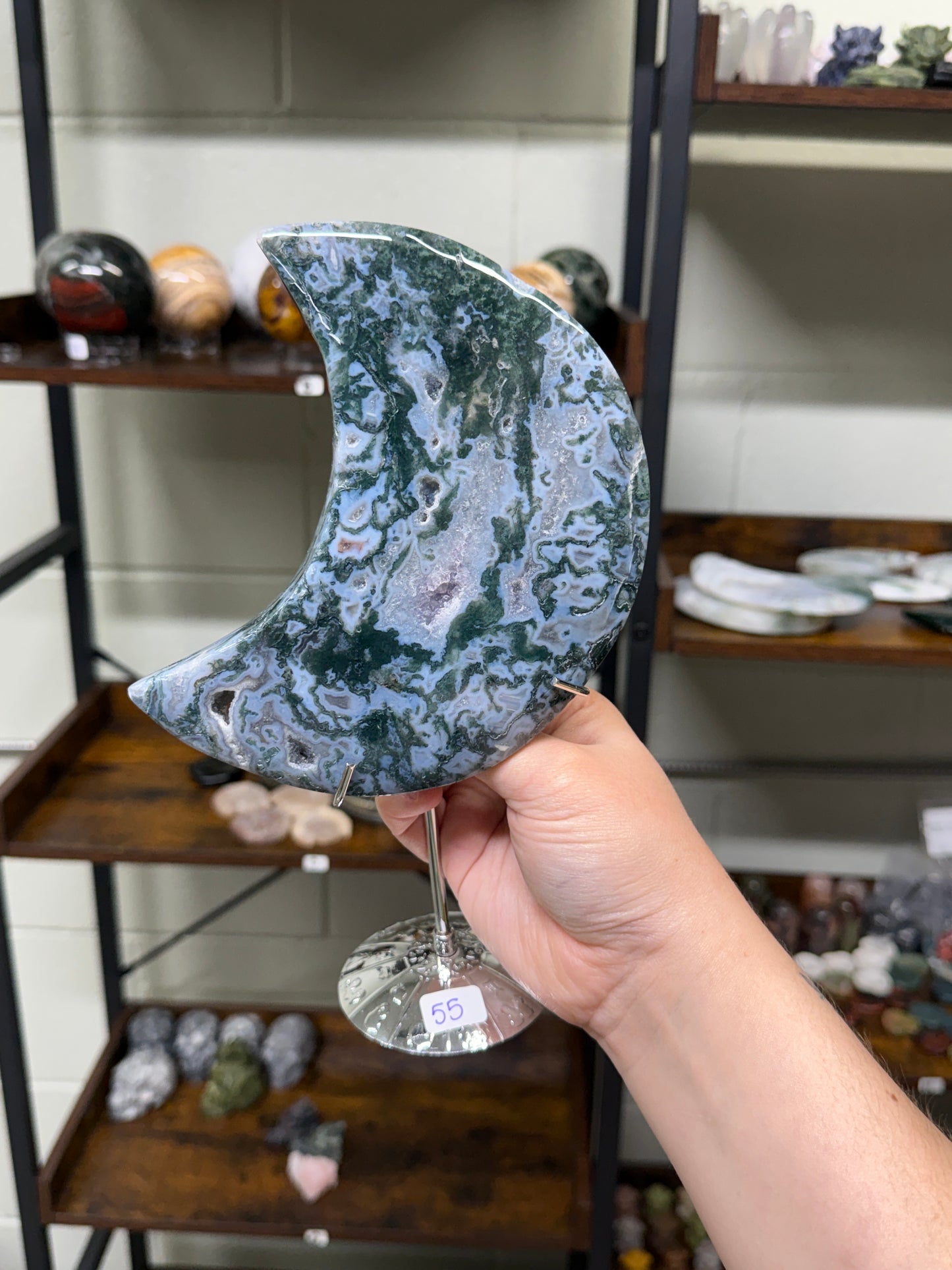 Moss Agate Moon (55)