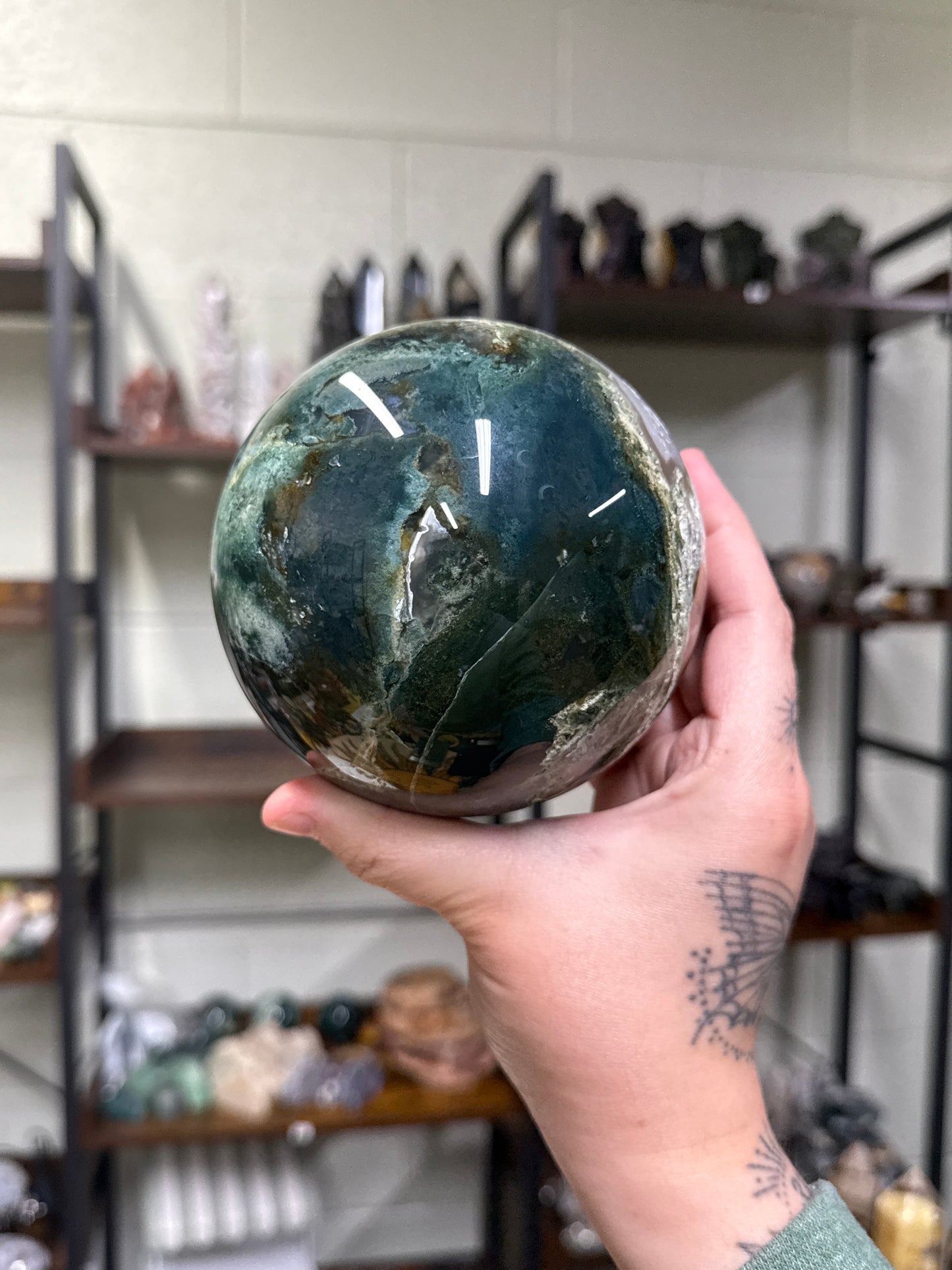 Moss Agate Sphere (70)