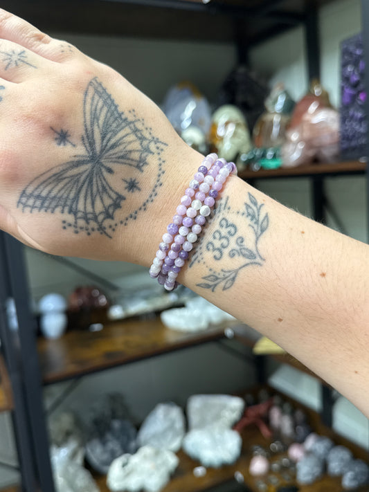 4mm Lepidolite Bracelet