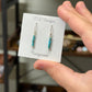 Faceted Turquoise Dangle Earrings