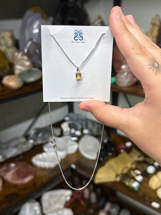 Faceted Citrine Necklace