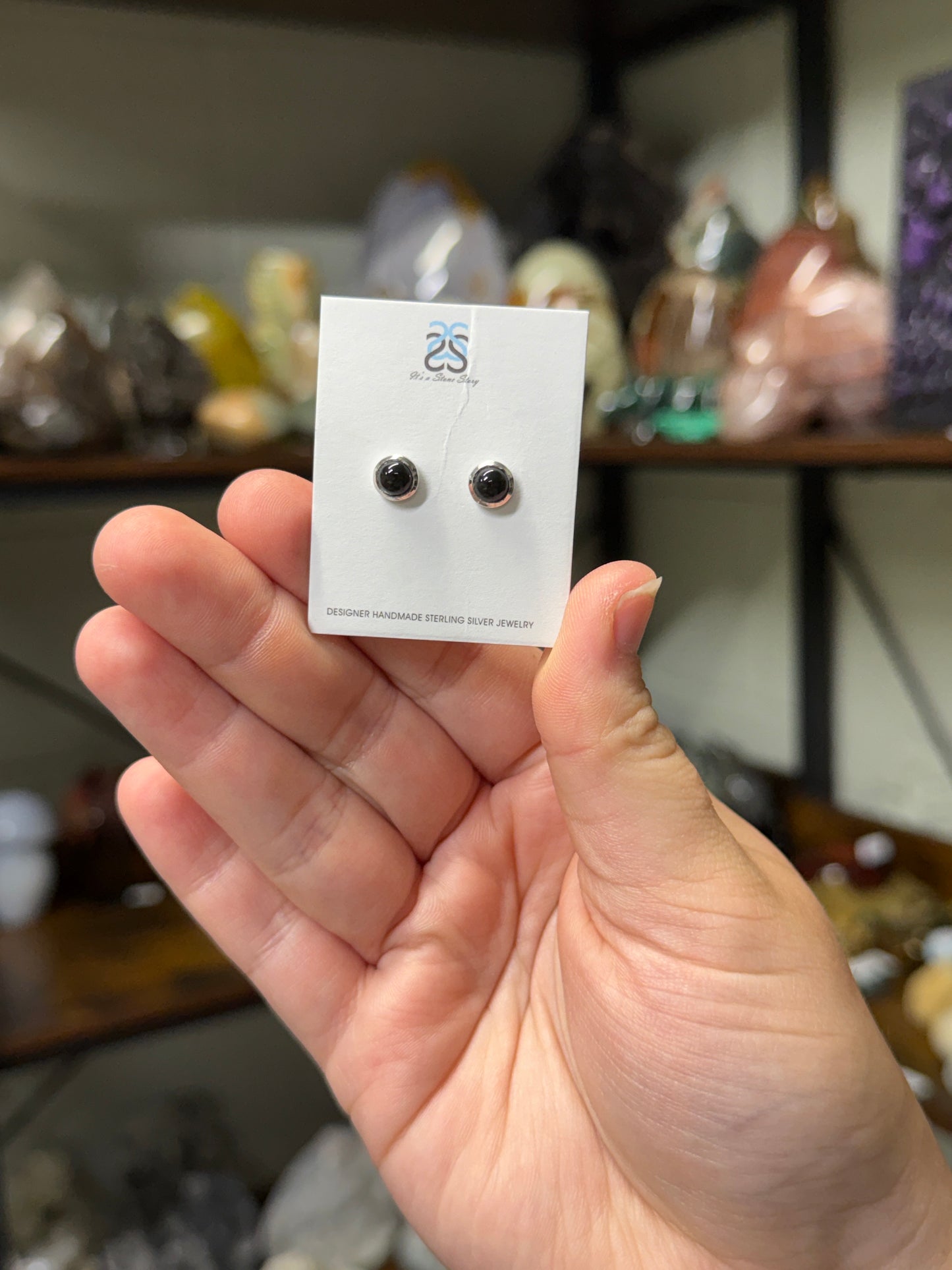 Black Onyx Stud Earrings