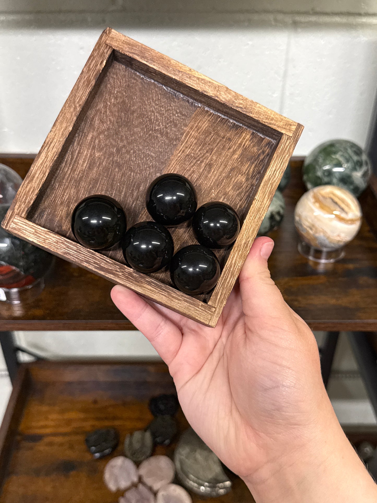 Rainbow Obsidian Spheres