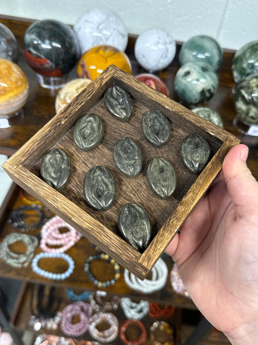 Pyrite “Yoni” Carvings