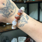 Chunky Faceted Pink Botswana Agate Bracelet