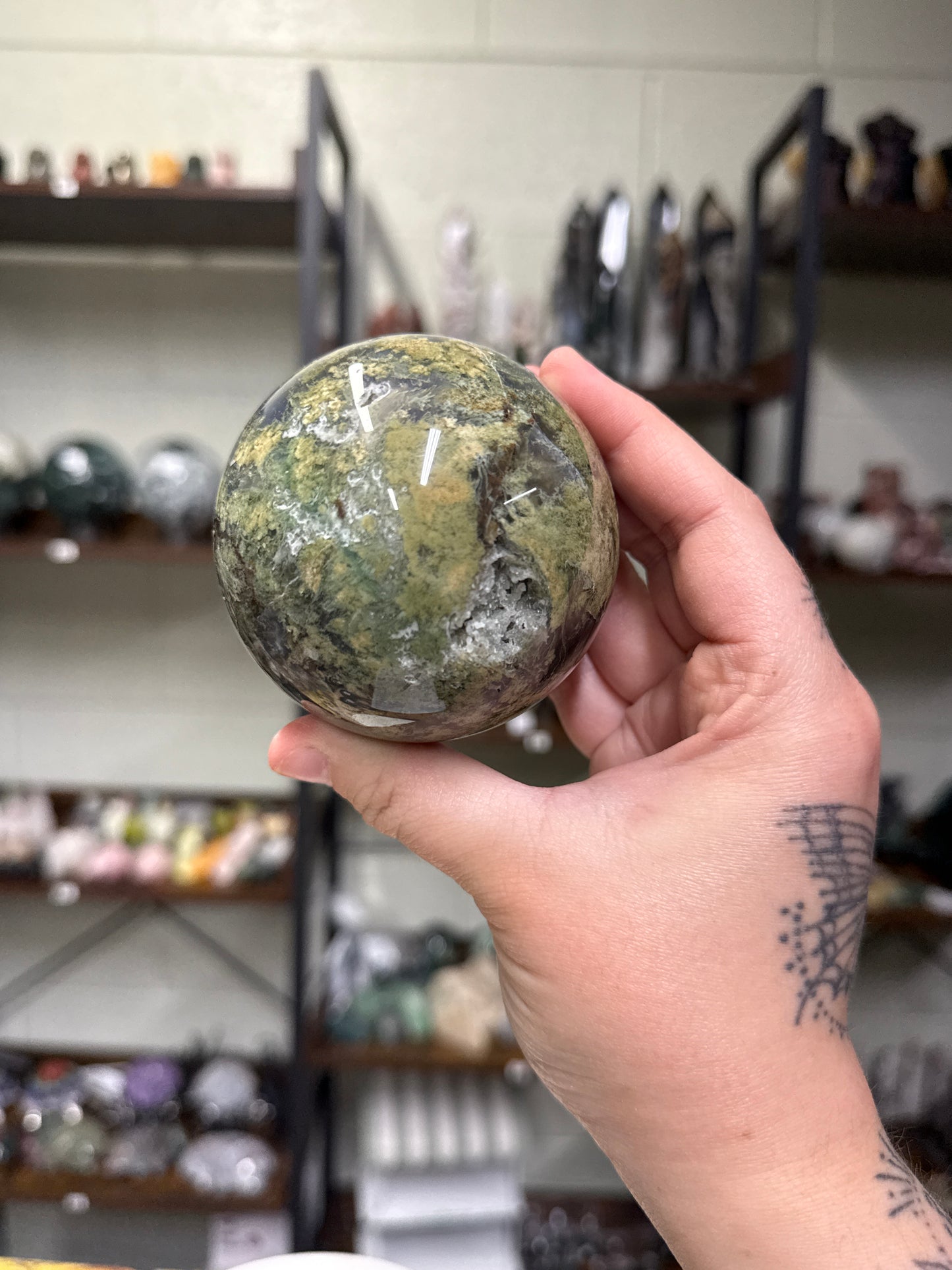 Moss Agate Sphere (30b)