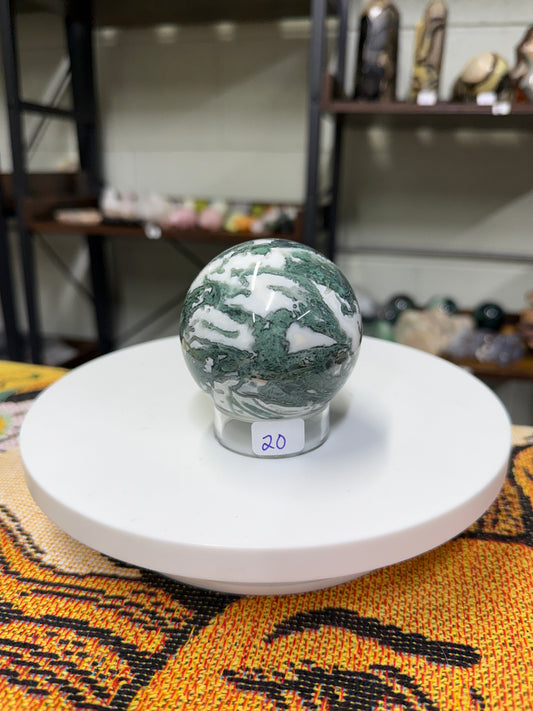 Moss Agate Sphere (20)