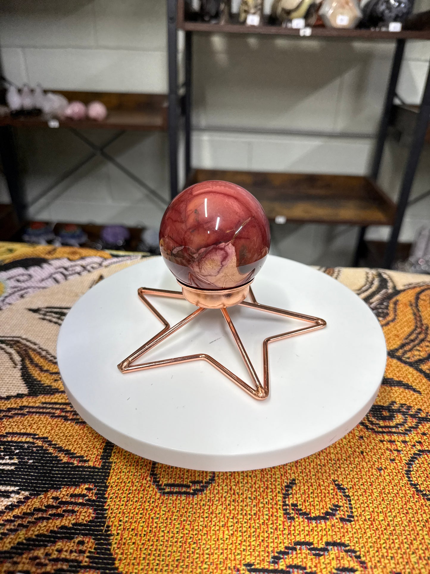 Rose Gold Star Sphere Stand