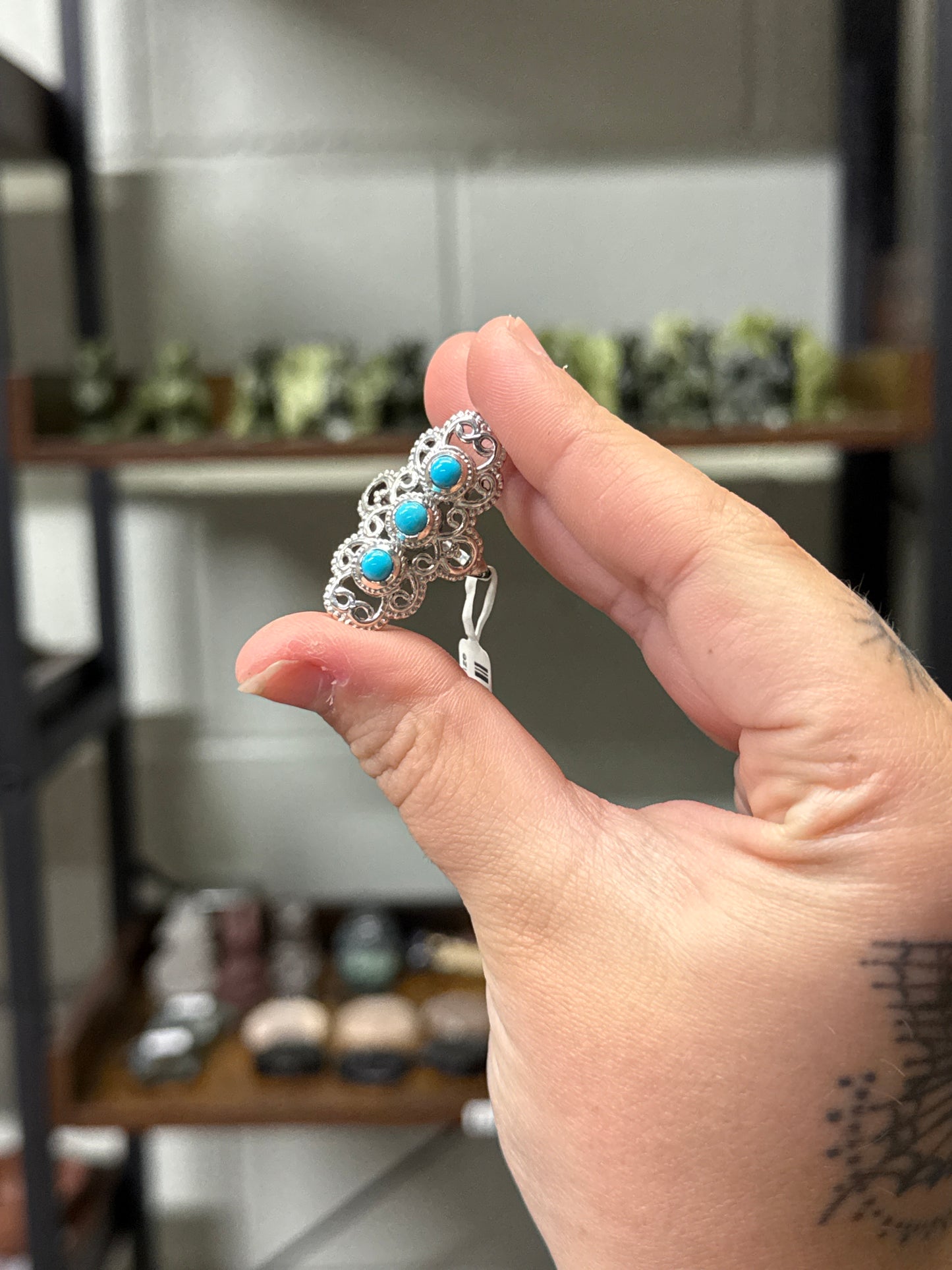 Size 8 Turquoise Ring