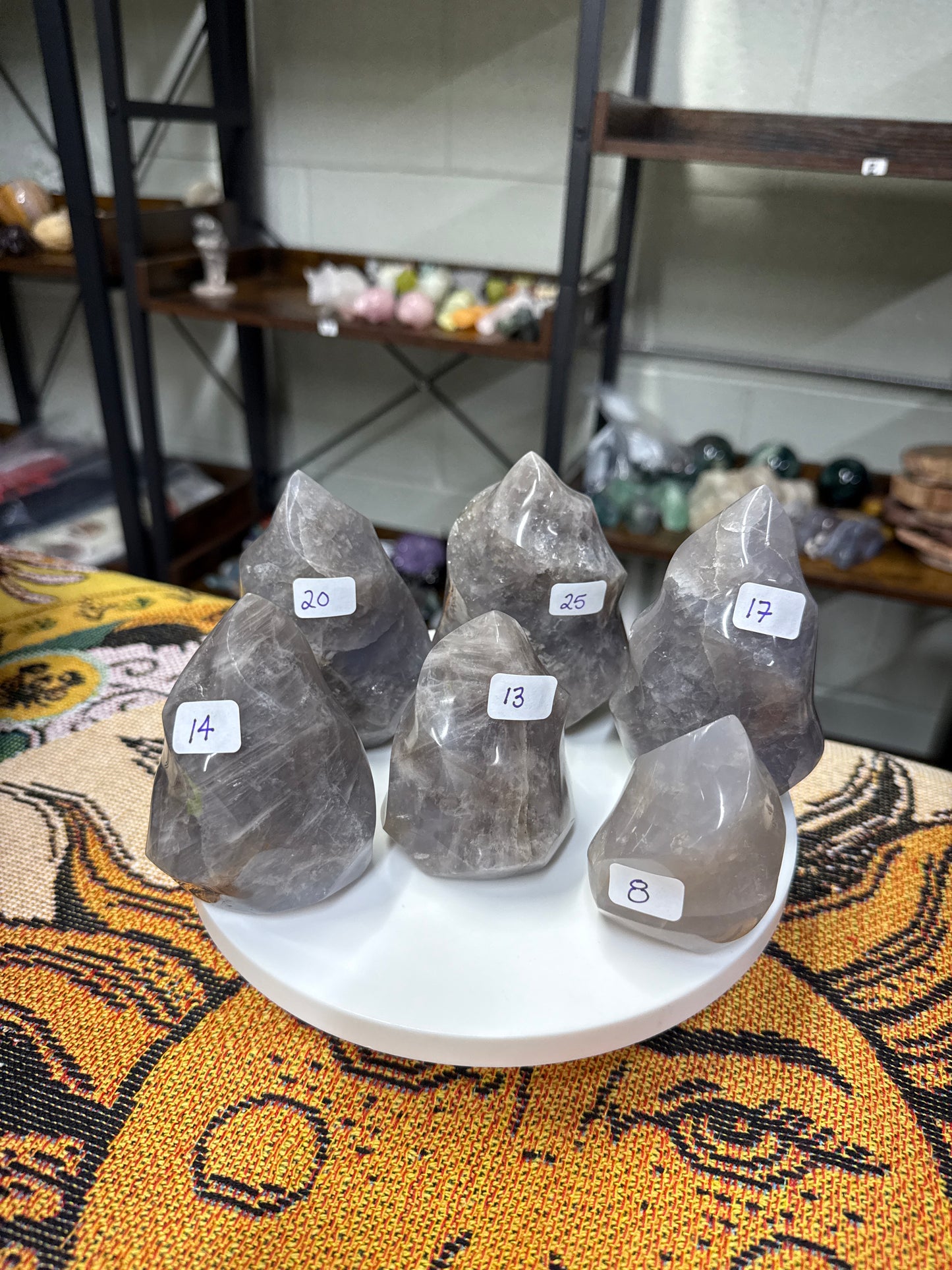 Blue Rose Quartz Flames