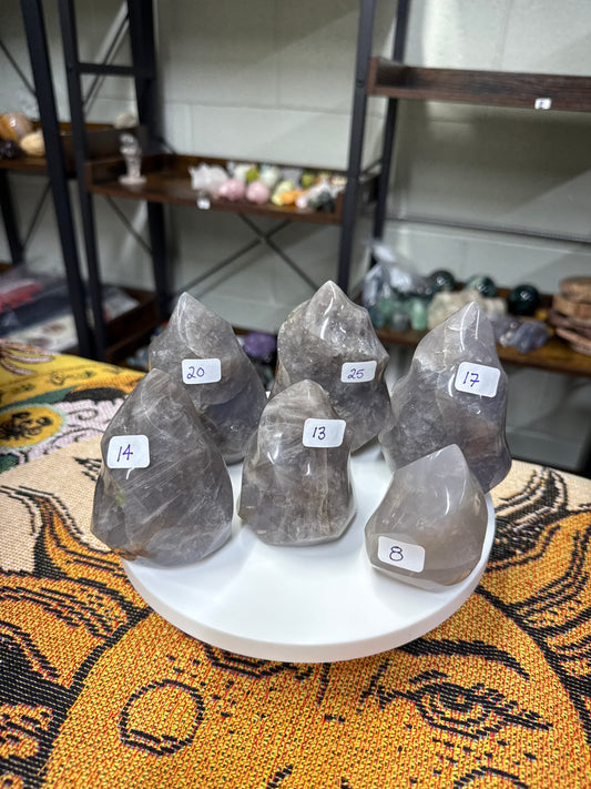 Blue Rose Quartz Flames