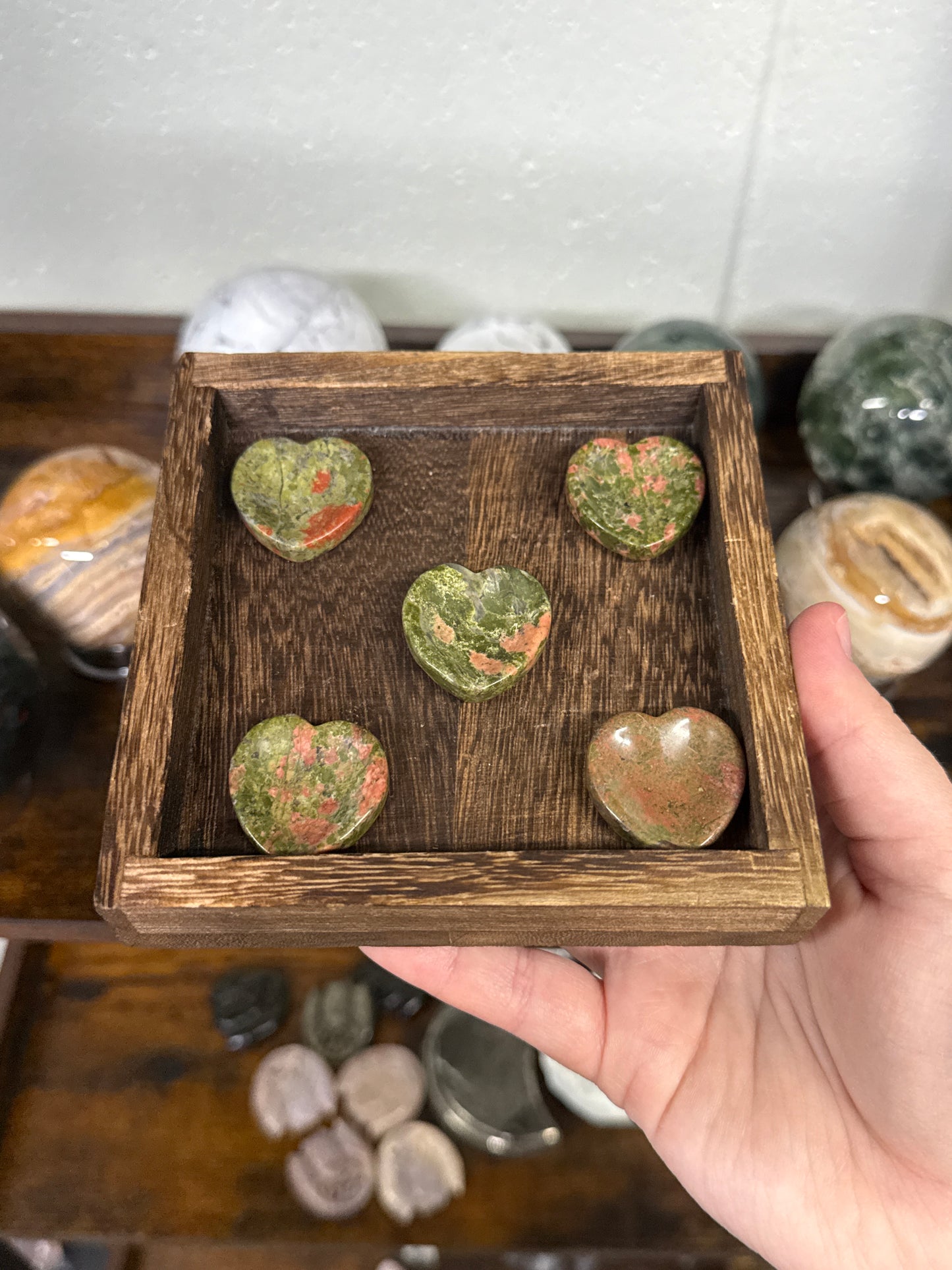 Unakite Mini Heart Bowls