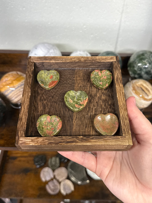 Unakite Mini Heart Bowls