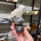 Clear Quartz Bird on Mushroom