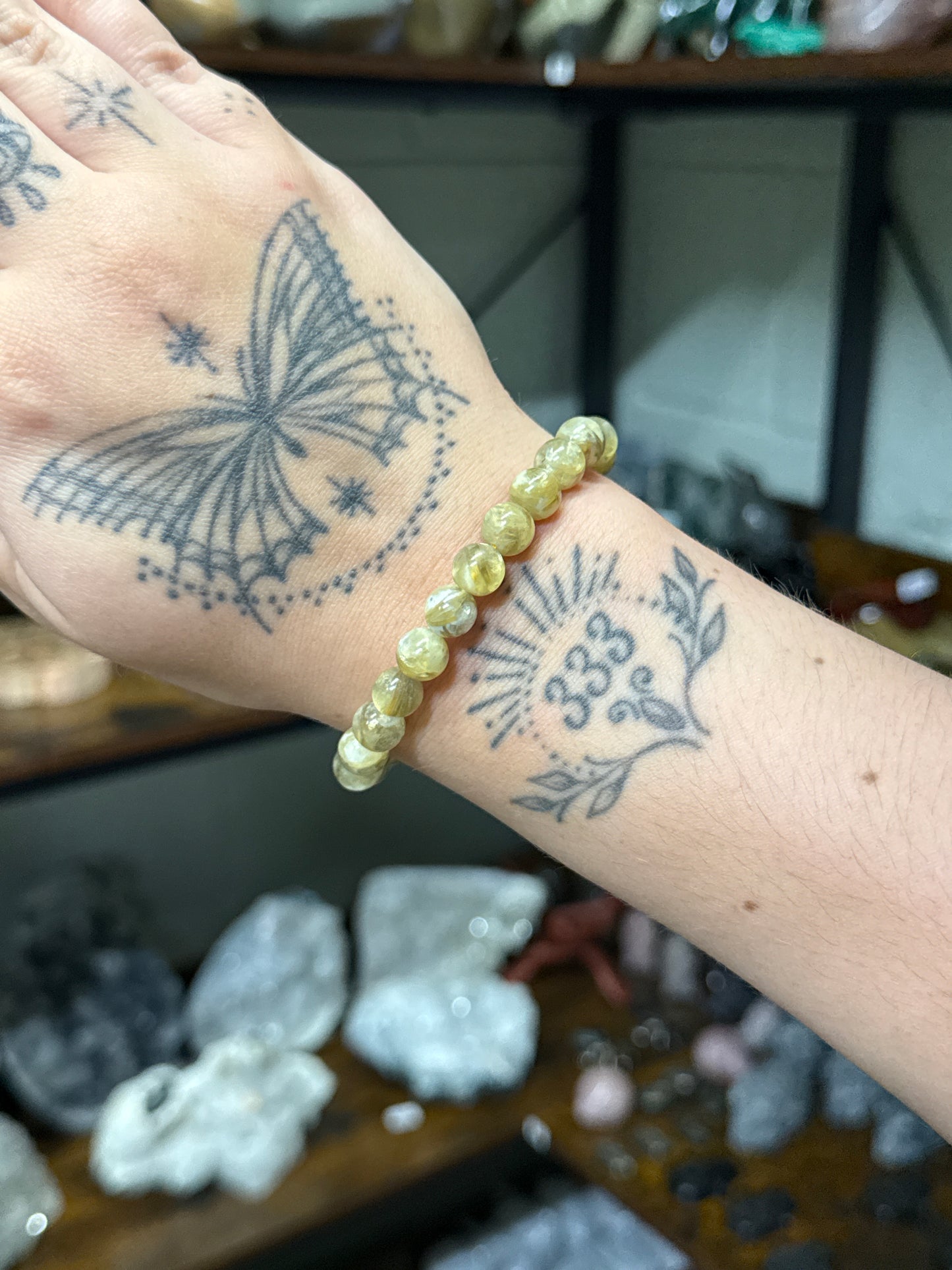 Yellow Mica Bracelet